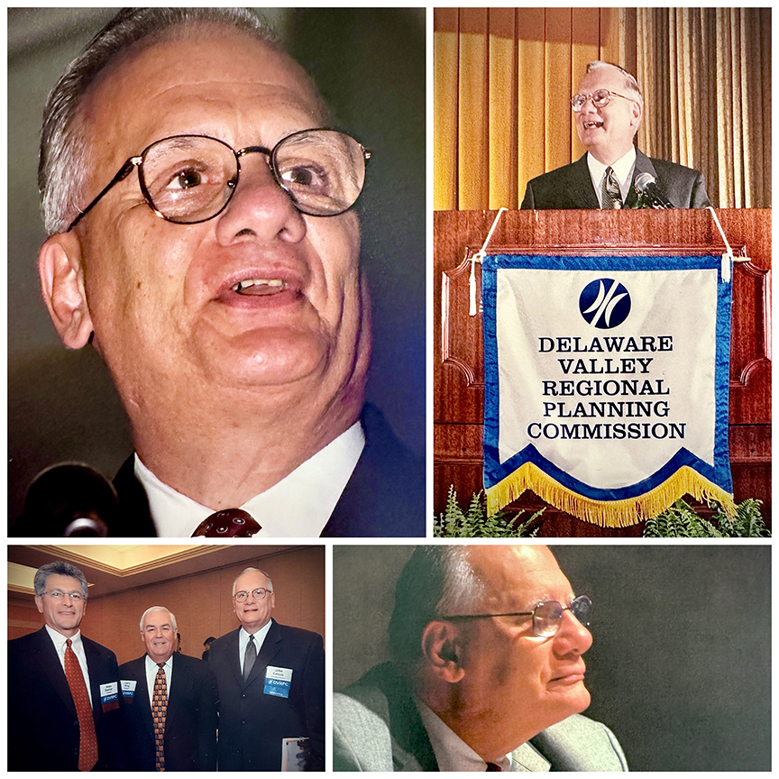 A collage of four images of John Coscia