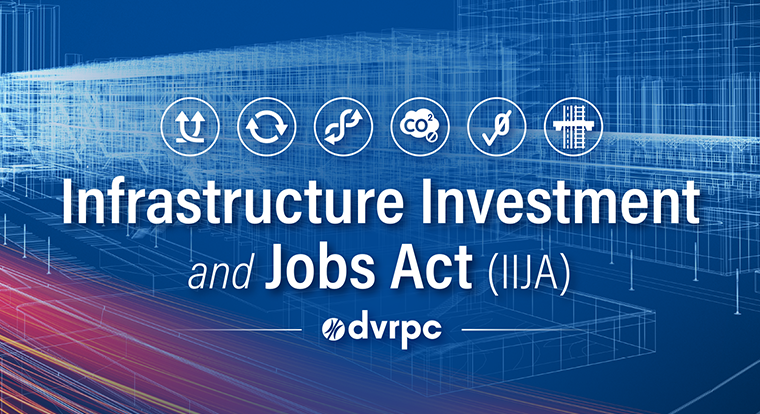 A graphic image that reads Infrastructure Investment and Jobs Act (IIJA)
